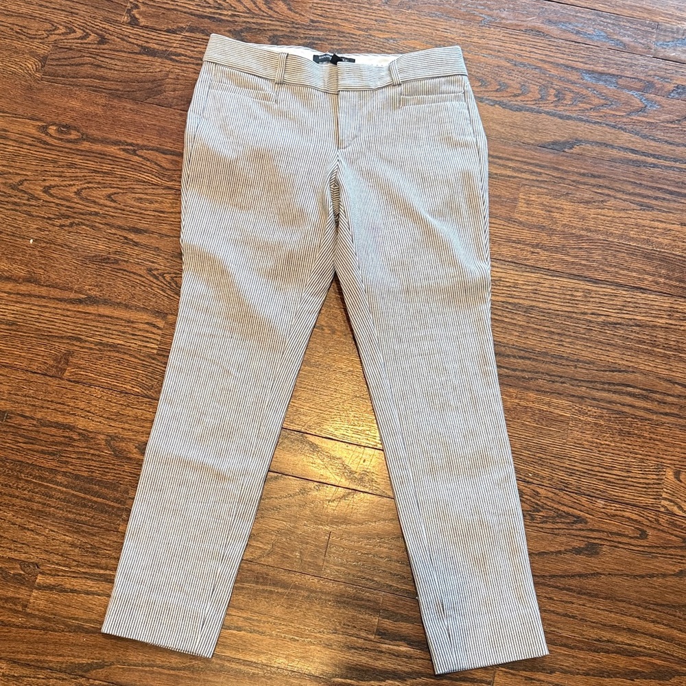 Banana Republic Women's Striped light blue Cropped Pants